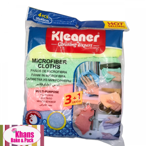 MICROFIBER CLOTHS 38*40CM 4'S MICROFIBER CLOTHS 38*40CM 4'S